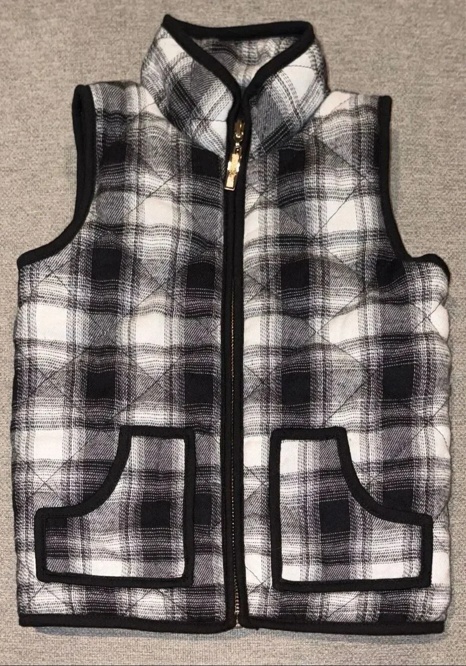 Black and White zip up vest size 3T